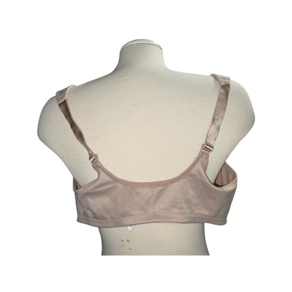 Glamorise Womens Front-Closure Wonderwire Lace Support Bra Size 46C in Soft Beig - Picture 5 of 6